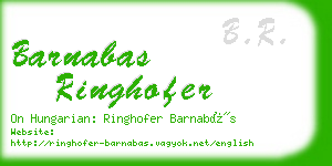 barnabas ringhofer business card